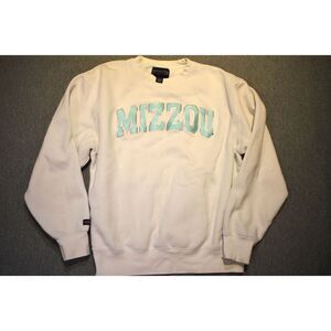 Vintage Jansport Mizzou White Crew Neck Sweater - Size Large
